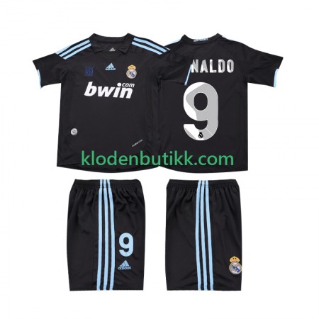 Real Madrid RONALDO 9 2009 2010 Barn Retro Borte Fotballdrakt Kortermet